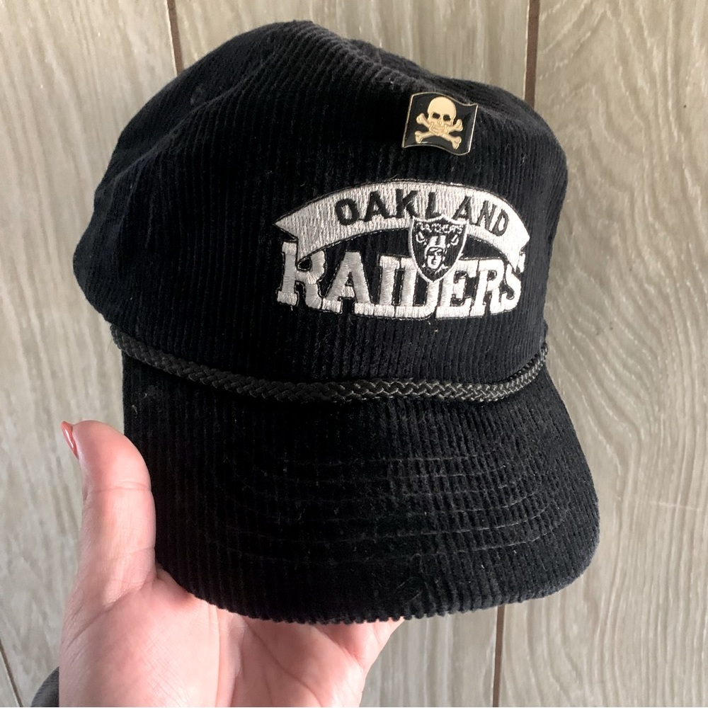 Extremely RARE VINTAGE Corduroy Oakland Raiders Hat